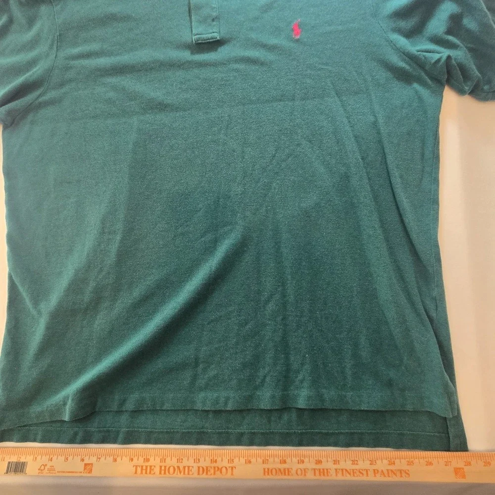Polo Ralph Lauren Short Sleeve Men's Size 3XLT Tall Pink Pony‎ Lime Green Shirt